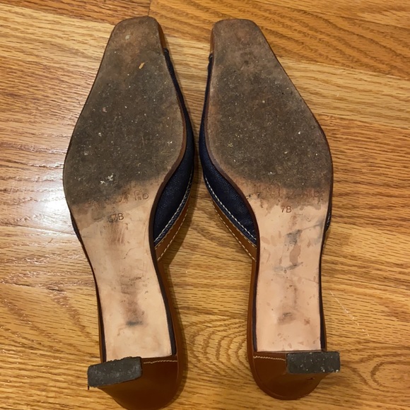 Unisa Vintage Brown & Jean Contrast Stitched Heels - Picture 9 of 13